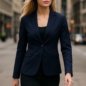 Bershka (Size S) Navy Blazer